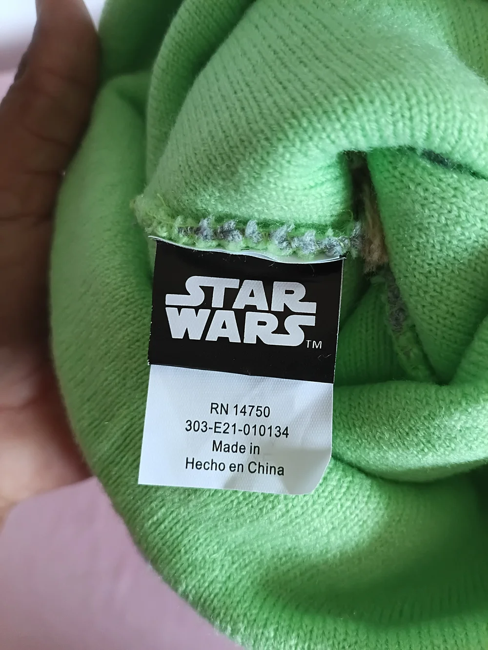Star Wars Baby Grogu Yoda Mandalorian Grey Winter Beanie With Gloves One Size